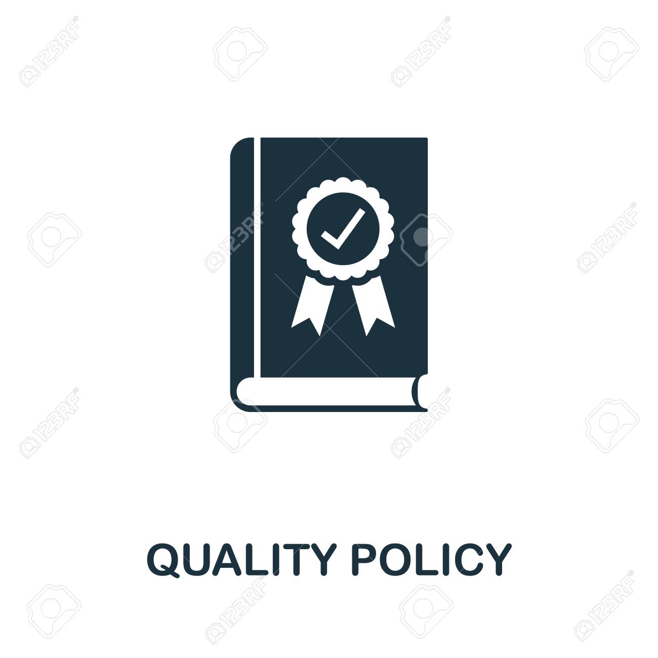 Quality Policy vector icon illustration. Creative sign from quality control icons collection. Filled flat Quality Policy icon for computer and mobile. Symbol, logo vector graphics.